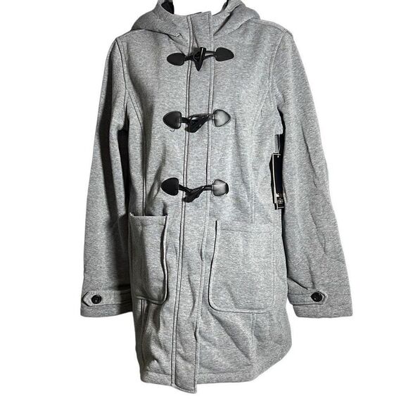 NWT BIG CHILL Heather Fleece Hooded Anorak Coat Size M - Picture 2 of 11